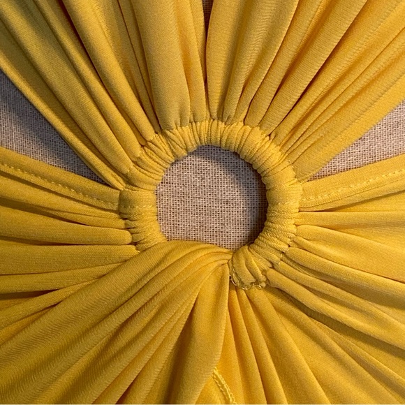 Rare Yellow Cut Out Open Back Maxi Dress - Picture 9 of 17